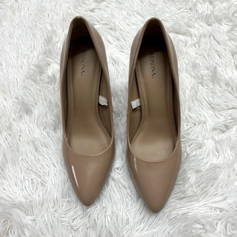 Merona Natural Beige High Heels Size 8 1/2